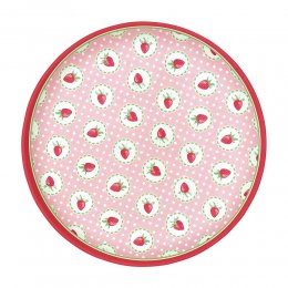 85折｜丹麥GreenGate Strawberry pale pink 竹纖維餐盤20cm