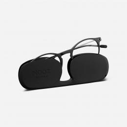 時尚眼鏡9折｜法國NOOZ 攜帶型平光閱讀眼鏡(抗藍光)圓-霧黑色