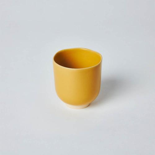 許家陶器品KOGA 窯黃陶質六角質感水杯