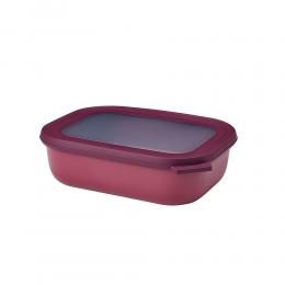 屋子限量優惠｜荷蘭 Mepal 方形密封保鮮盒1L(淺)-野莓紅