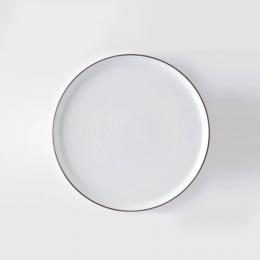 85折｜日本 白山陶器 白磁千段 圓盤 18.5x2.3cm