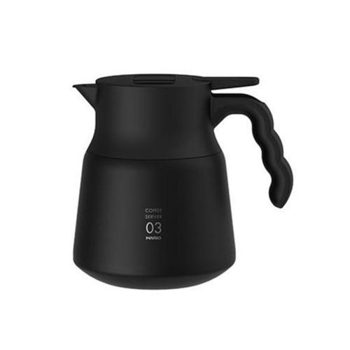 日本HARIO V60 不鏽鋼保溫咖啡壺PLUS 800ml-黑