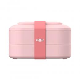 9折｜加拿大 utillife 輕巧雙層餐盒-櫻花粉