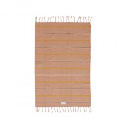 9折｜丹麥 OYOY Kyoto 和風格紋有機棉毛巾-暗粉褐