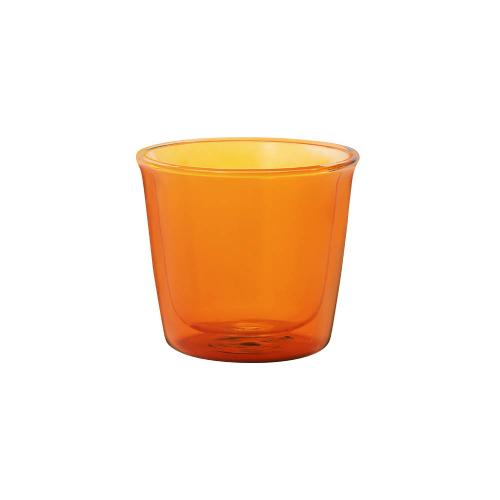 日本KINTO Cast Amber琥珀色雙層玻璃杯 250ml