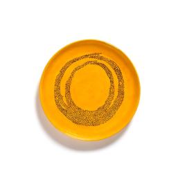 歐系餐瓷2件7折｜比利時 SERAX OTTO 服務盤-黃/黑圈(單入禮盒) 35cm