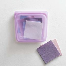 清倉大特價｜美國 Stasher 方形矽膠密封袋-紫