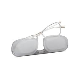 時尚眼鏡9折｜法國NOOZ 時尚造型老花眼鏡(鏡腳便攜款)Faro-方-透明色