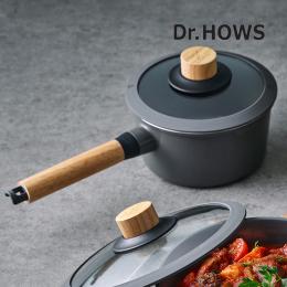 9折｜韓國 Dr.HOWS BOSQUE 鑄鋁單柄湯鍋18cm-炭黑