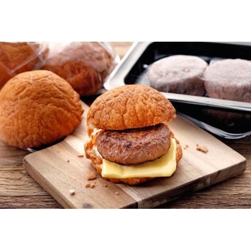 胡同燒肉×菠蘿麵包 冷凍和牛漢堡肉菠蘿麵包（4 入）