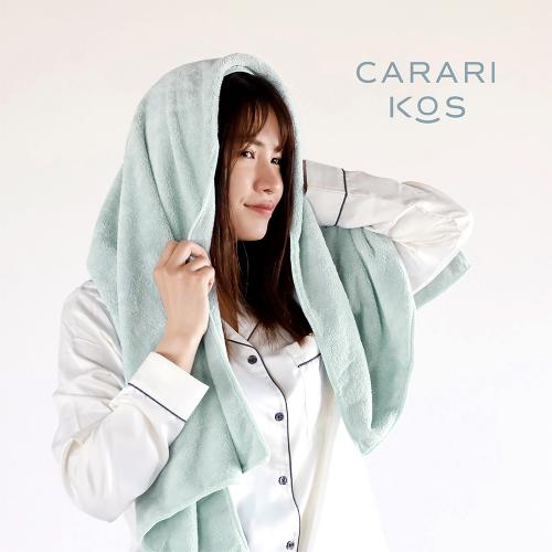 日本CB Japan carari kos系列 超細纖維擦頭巾2入組-輕柔綠