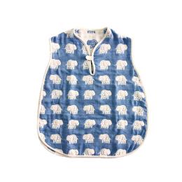 2件8折｜JOGAN日本成願毛巾 elephant infant 象寶貝系列 純棉防踢被-象寶寶藍
