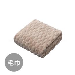 日本CB Japan carari poco格紋系列 超細纖維毛巾-典雅棕