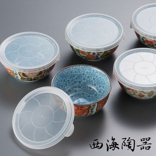 日本 西海陶器 古伊万里 金彩五件式附蓋碗組