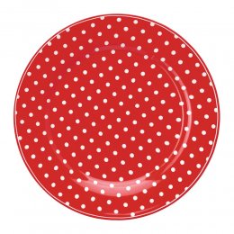任選第2件51折｜丹麥GreenGate Spot red 餐盤20.5cm