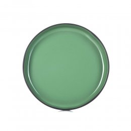 歐系餐瓷2件7折｜法國REVOL CRE 炭色圓深盤-薄荷綠