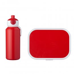 任選第2件51折｜荷蘭 Mepal 兒童水壺餐盒組-紅色