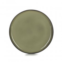 歐系餐瓷2件7折｜法國REVOL CRE 炭色圓盤26cm-淺軍綠