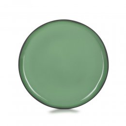 歐系餐瓷2件7折｜法國REVOL CRE 炭色圓盤26cm-薄荷綠