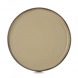 歐系餐瓷2件7折｜法國REVOL CRE 炭色圓盤28cm- 奶油黃