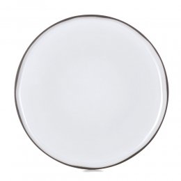 歐系餐瓷2件7折｜法國REVOL CRE 炭色圓盤30cm-亮白