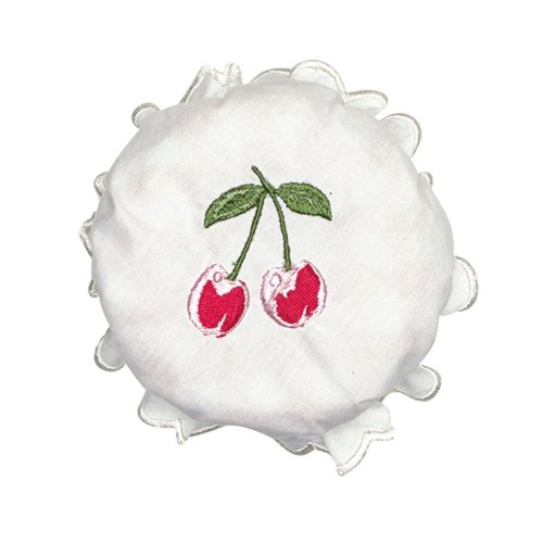 丹麥GreenGate Cherry berry white 刺繡果醬蓋套