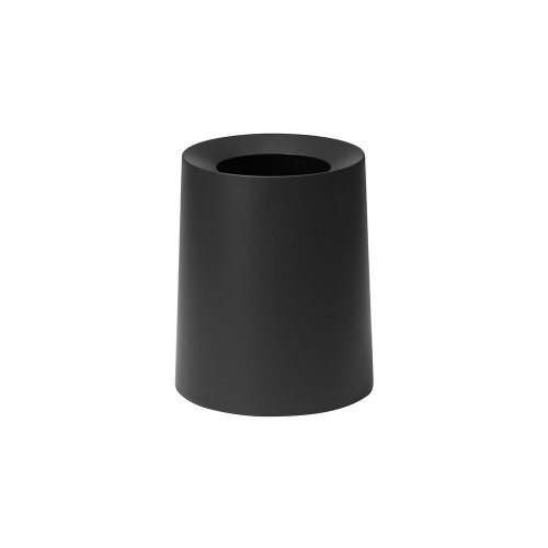 日本 IDEACO  圓形家用垃圾桶11.4L-黑色