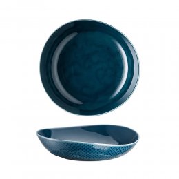 歐系餐瓷8折｜德國 Rosenthal Junto 造型圓深盤21.5cm-靛藍