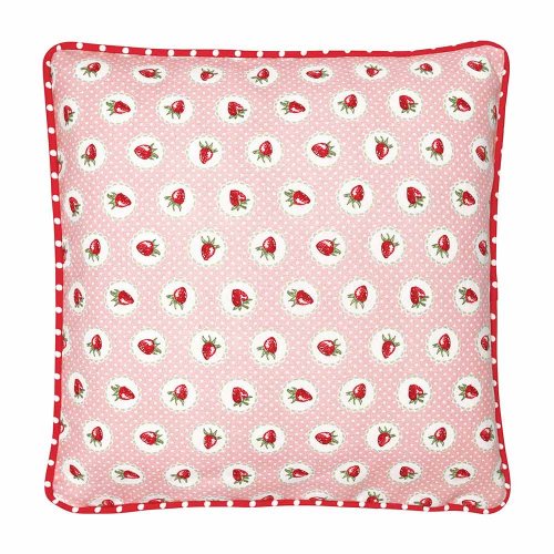 丹麥GreenGate Strawberry pale pink 抱枕套40x40cm