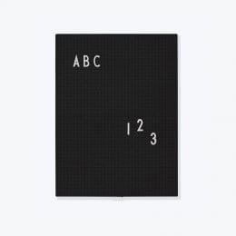 丹麥 Design Letters A4 活動字母留言板組-黑板白字