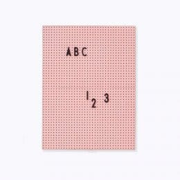 65折｜丹麥 Design Letters A4 活動字母留言板組-粉板黑字