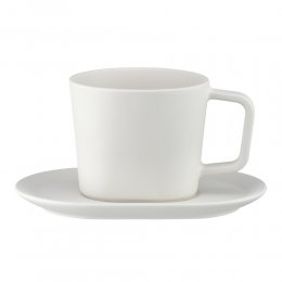 2件85折｜TOAST DRIPDROP 陶瓷咖啡杯盤組180ml-白色
