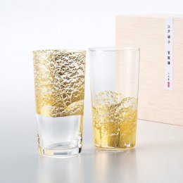 日製玻璃2件8折｜日本TOYO-SASAKI 江戶金玻璃 手作冷酒杯組 130ml