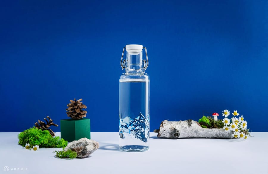 德國 Soulbottles 靈魂玻璃水瓶600ml-雪山綿延