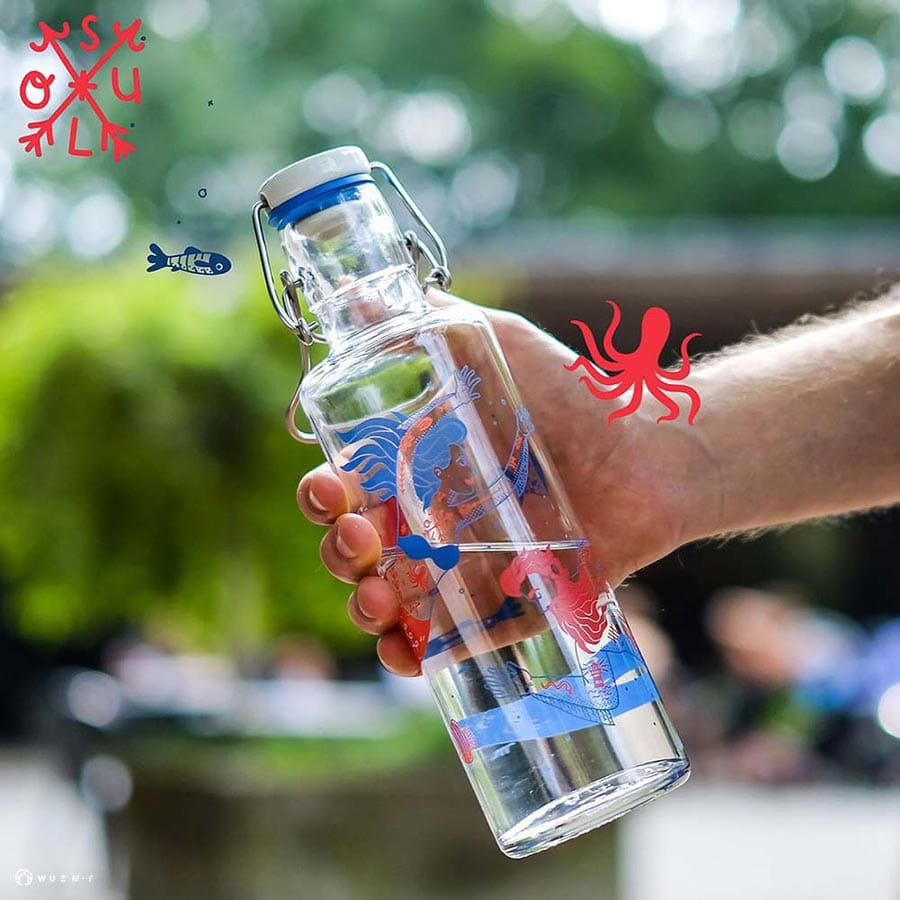 德國 Soulbottles 靈魂玻璃水瓶600ml-水底情深