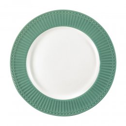 丹麥GreenGate Alice dusty green 餐盤26.5cm-藍綠
