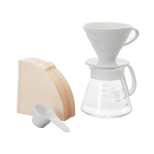 日本HARIO V60白色02濾杯咖啡壺組 2~5杯