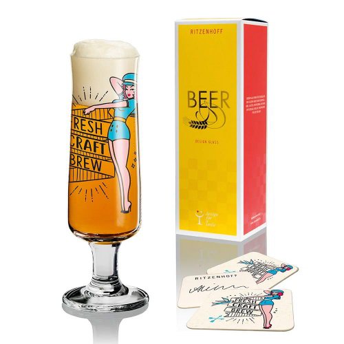 德國 RITZENHOFF BEER 新式啤酒杯-啤酒小姐