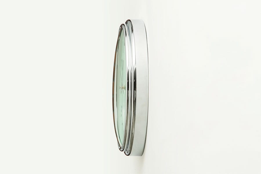 Lovel 31cm工業極簡鐵框魚眼鏡面靜音時鐘 - 共2款