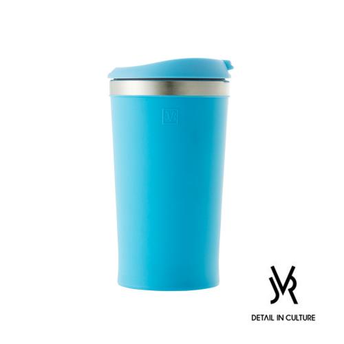 JVR 韓國原裝 MINI POP不鏽鋼迷你翻蓋隨行杯280ml-藍色