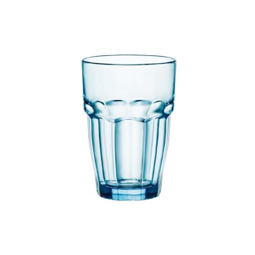 義大利Bormioli Rocco 彩色強化玻璃杯6入組-370cc(水藍)