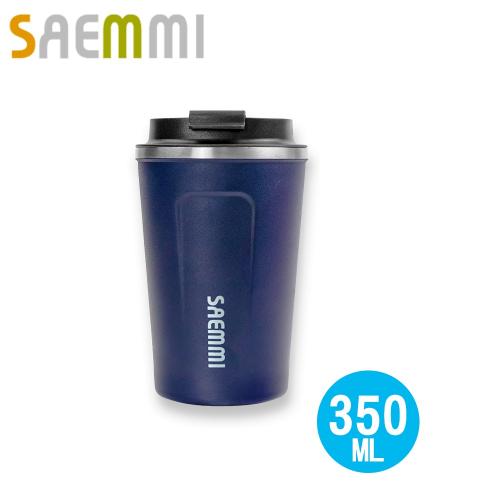 韓國316不鏽鋼咖啡直飲輕量保溫杯350ml-藍[餐具加購]
