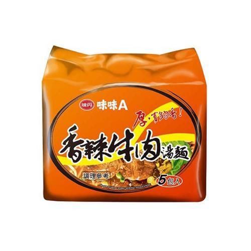 閃購｜味味A 香辣牛肉麵-1袋(5包)[食品加購]