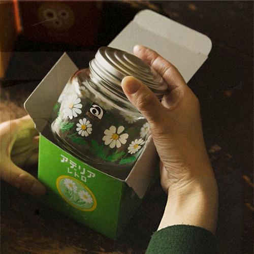 日本ADERIA 昭和復古花朵糖果罐(雛菊)