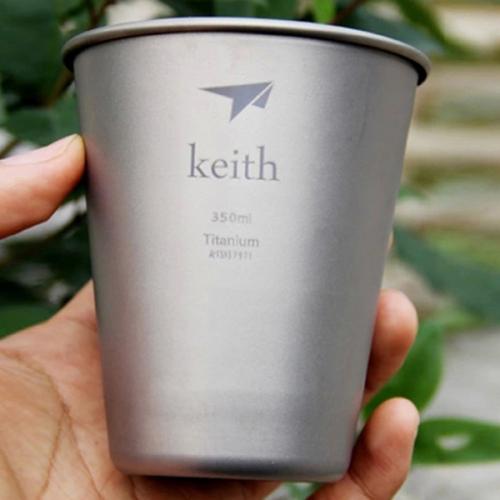 Keith純鈦 Ti9001水杯(350ml) 輕量 環保 露營必備