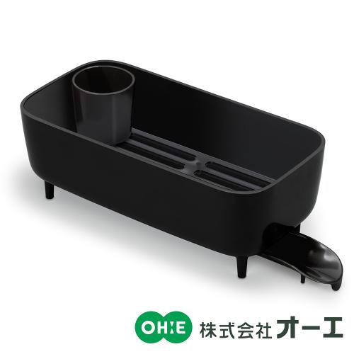 日本OHE 旋轉排水收納籃-黑色
