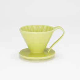 3件85折｜日本CAFEC 花瓣型陶瓷濾杯1-2杯-黃色