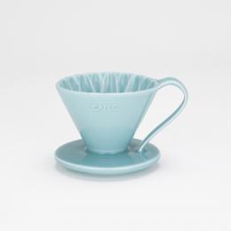 3件85折｜日本CAFEC 花瓣型陶瓷濾杯1-2杯-藍色
