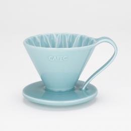 3件85折｜日本CAFEC 花瓣型陶瓷濾杯2-4杯-藍色