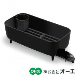 超好用廚房小物9折｜日本OHE 旋轉排水收納籃-黑色